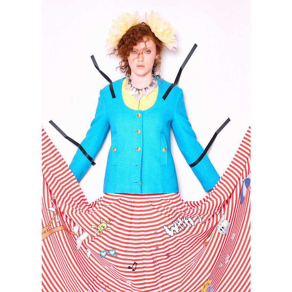 Mira Mikati - Mira Mikati Red White Stripe Cotton Skirt Dress - M / L
